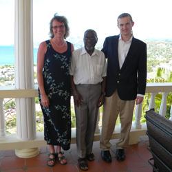 Teresa and her son Shannon were invited to the mansion of Governor General Sir Carlyle Glean while visiting Grenada